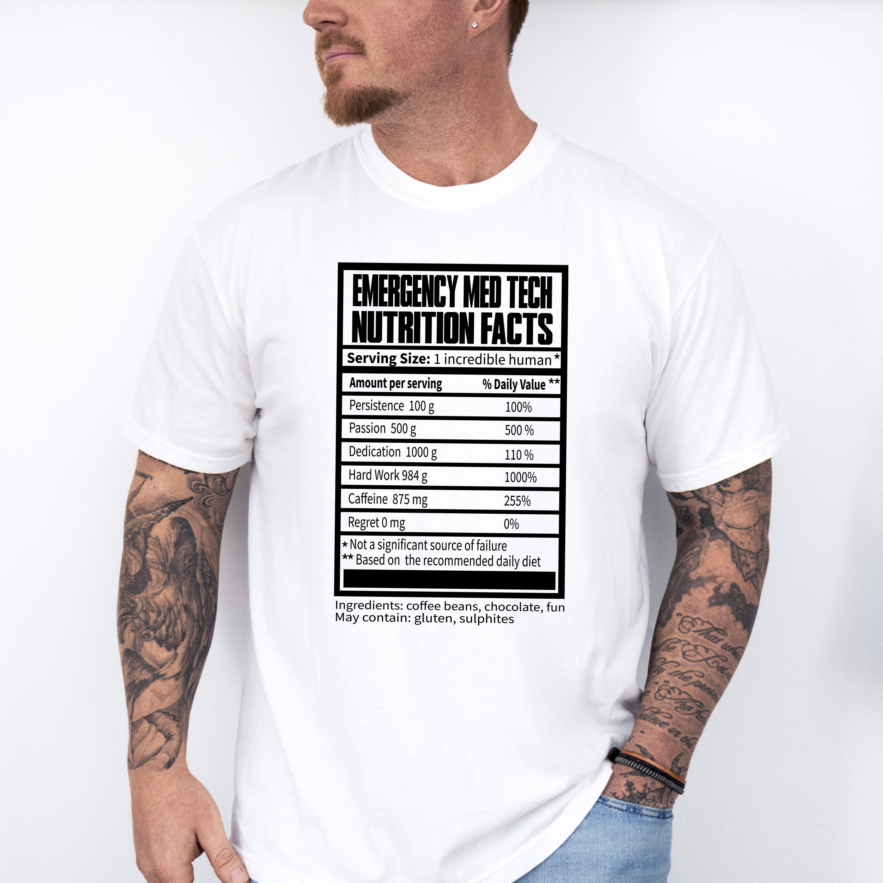 EMT Nutrition Facts - EMT Unisex Crewneck T-Shirt Sweatshirt Hoodie