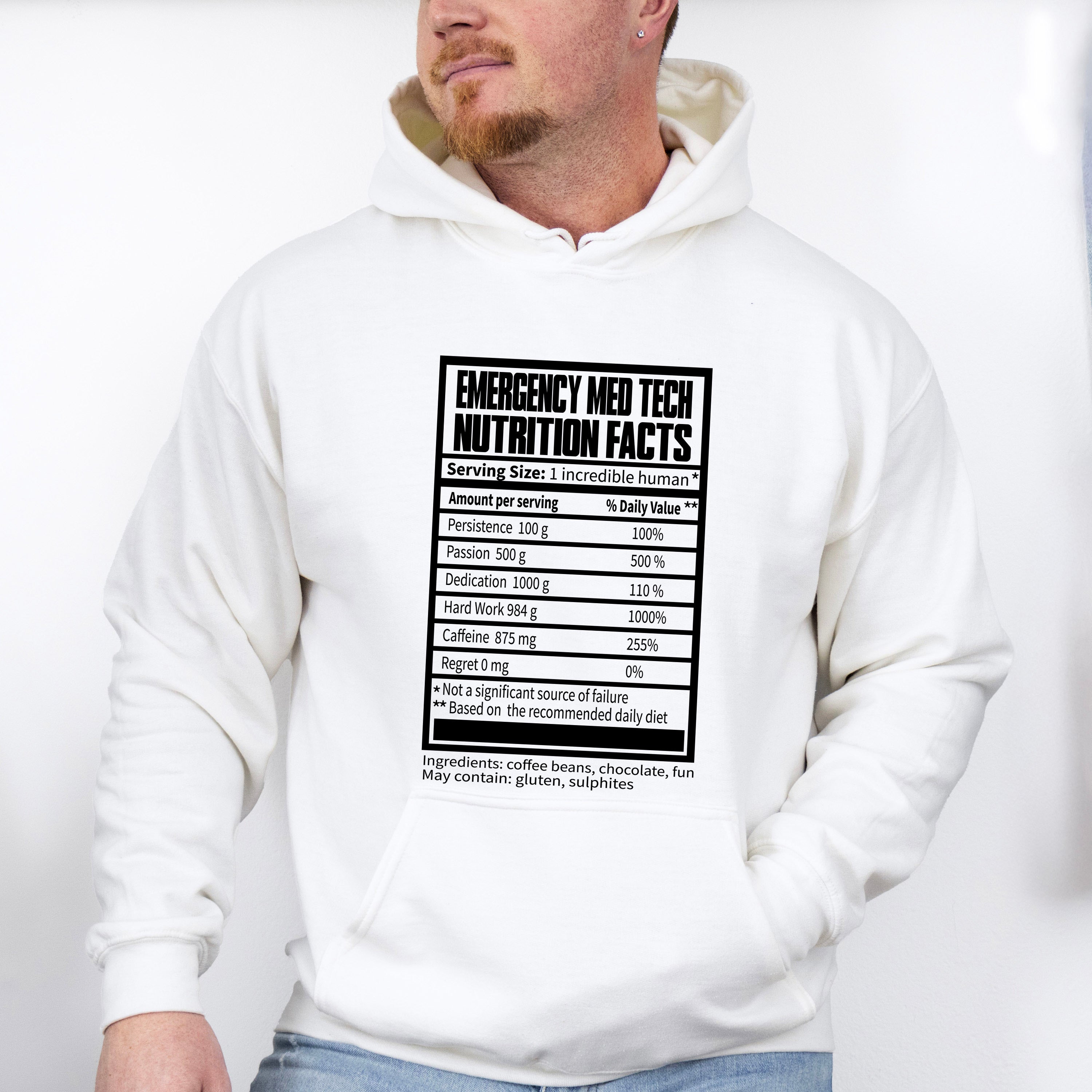 EMT Nutrition Facts - EMT Unisex Crewneck T-Shirt Sweatshirt Hoodie