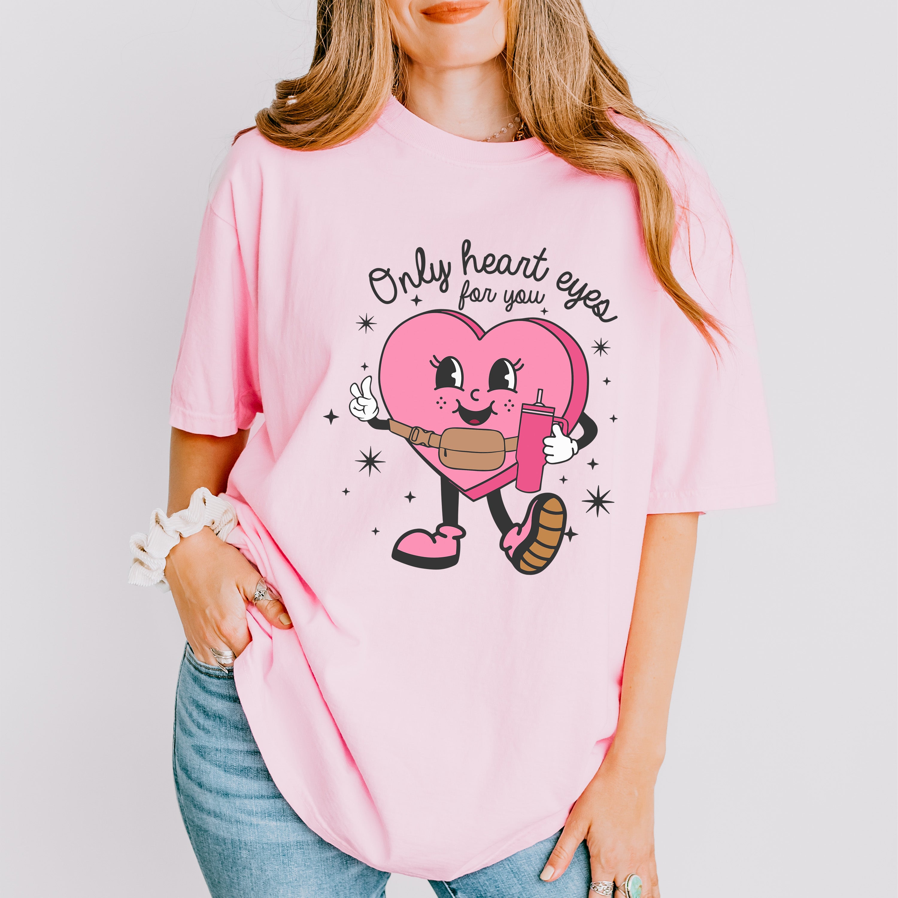 Only Heart Eyes For You - Valentines Theme Unisex Crewneck T-Shirt Sweatshirt Hoodie