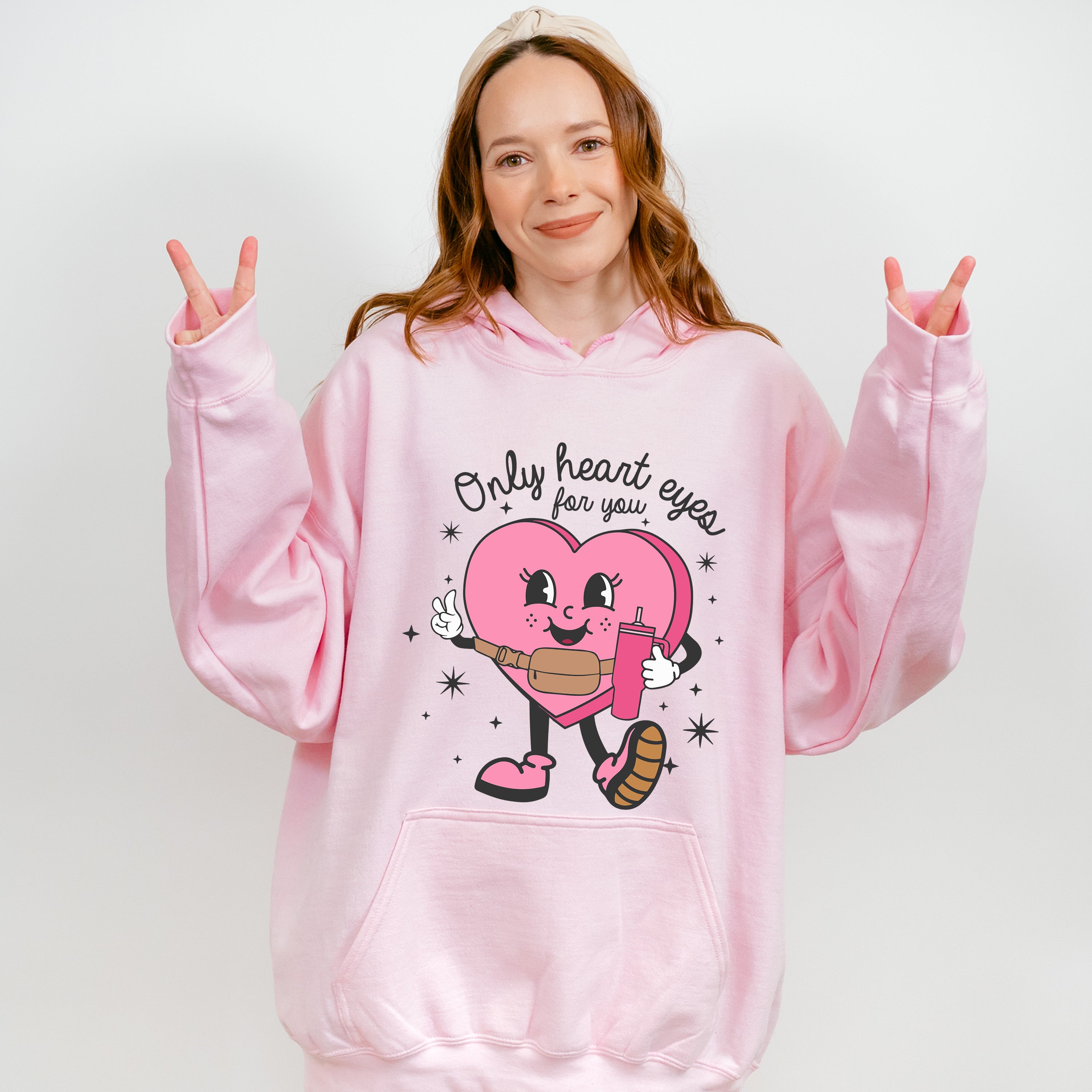 Only Heart Eyes For You - Valentines Theme Unisex Crewneck T-Shirt Sweatshirt Hoodie