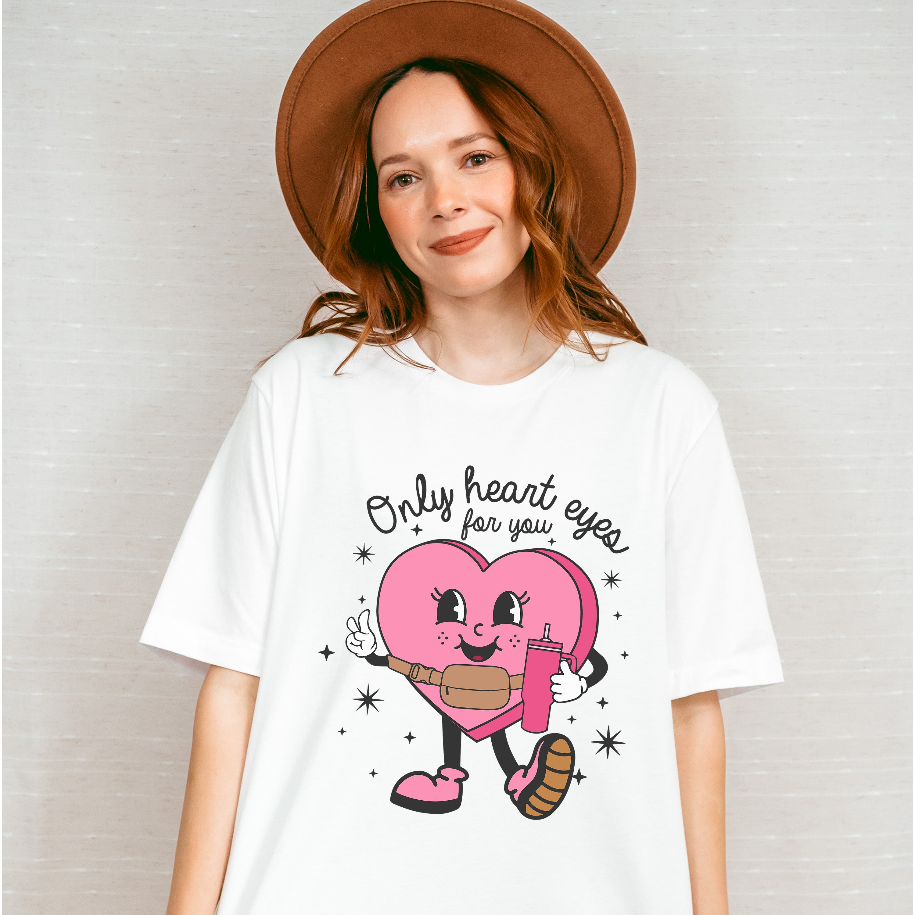 Only Heart Eyes For You - Valentines Theme Unisex Crewneck T-Shirt Sweatshirt Hoodie