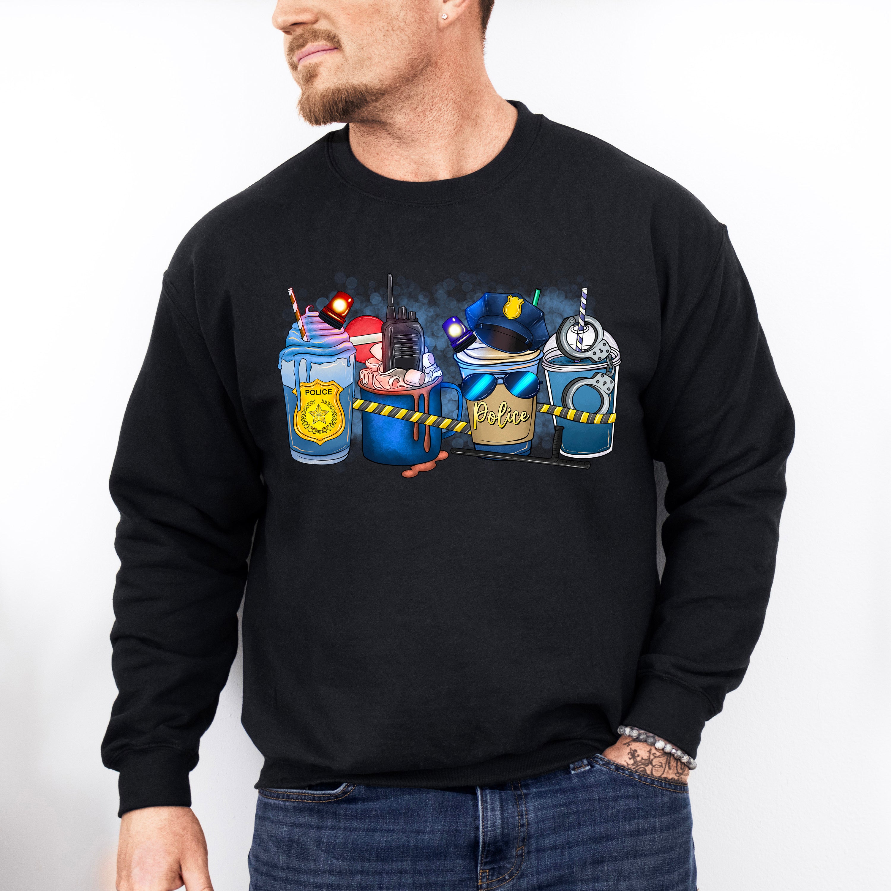 Police Themed Cups - Police Unisex Crewneck T-Shirt Sweatshirt Hoodie