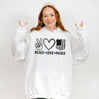 Peace Love Police Design - Police Unisex Crewneck T-Shirt Sweatshirt Hoodie