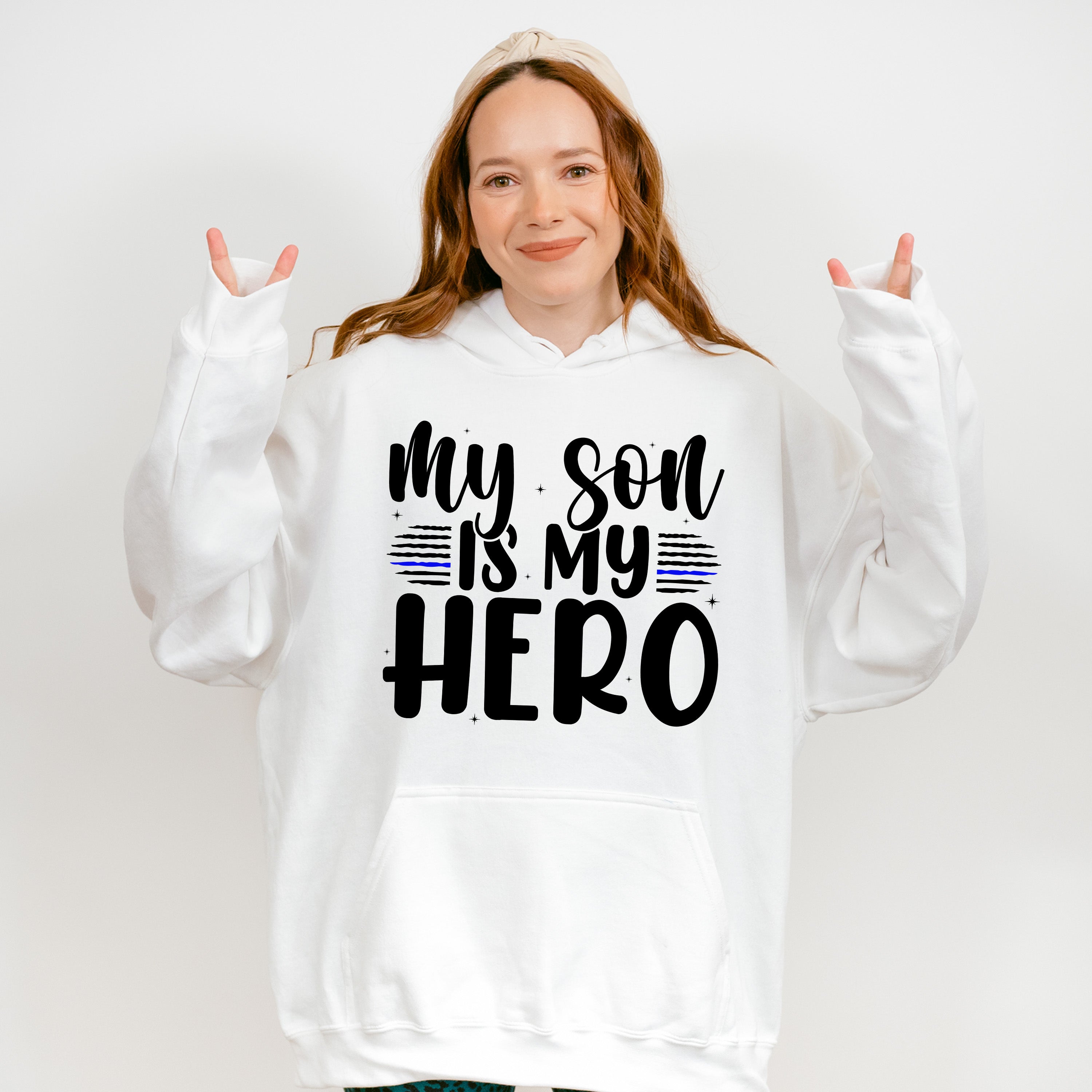 My Son Is My Hero - Police Unisex Crewneck T-Shirt Sweatshirt Hoodie