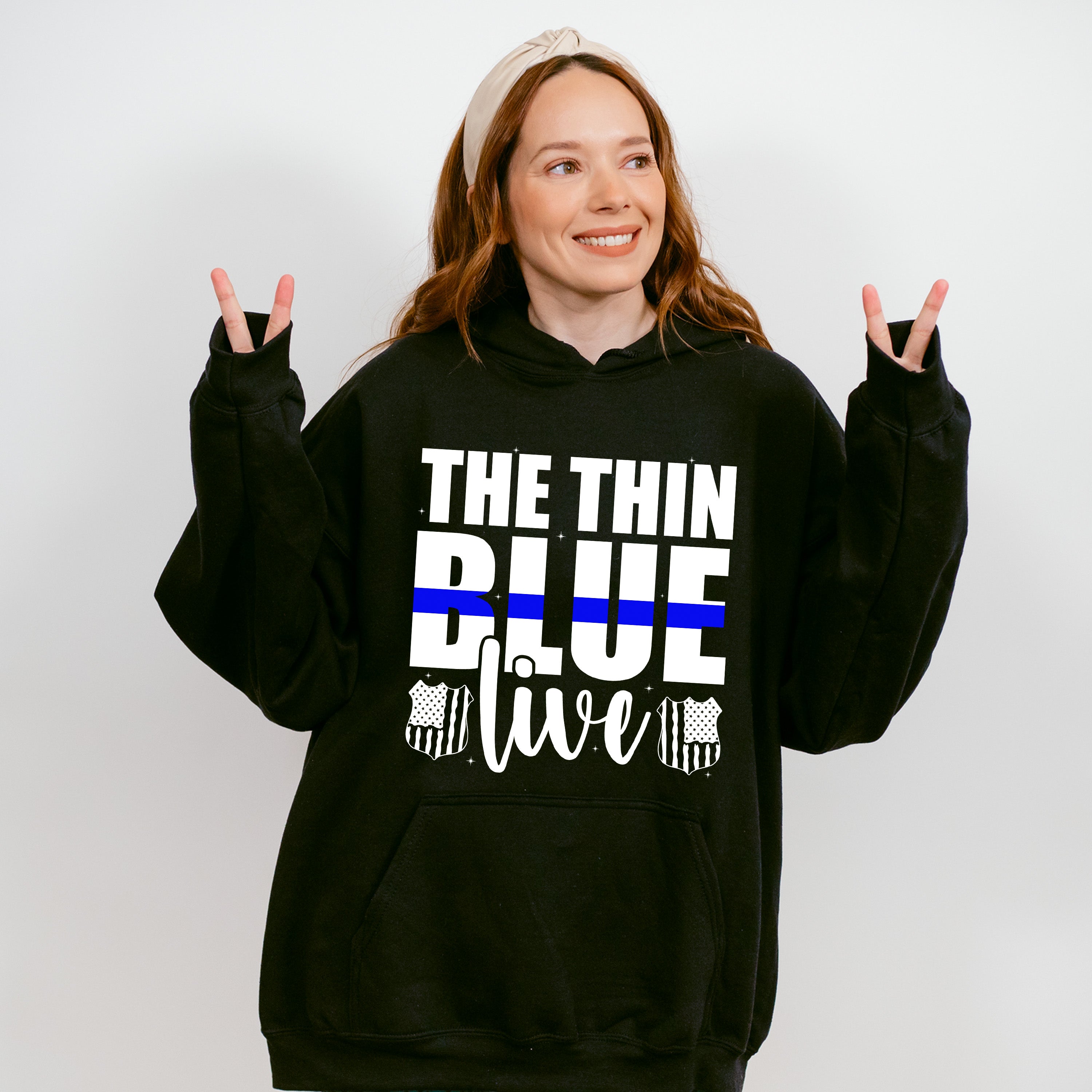 The Thin Blue Live - Police Unisex Crewneck T-Shirt Sweatshirt Hoodie