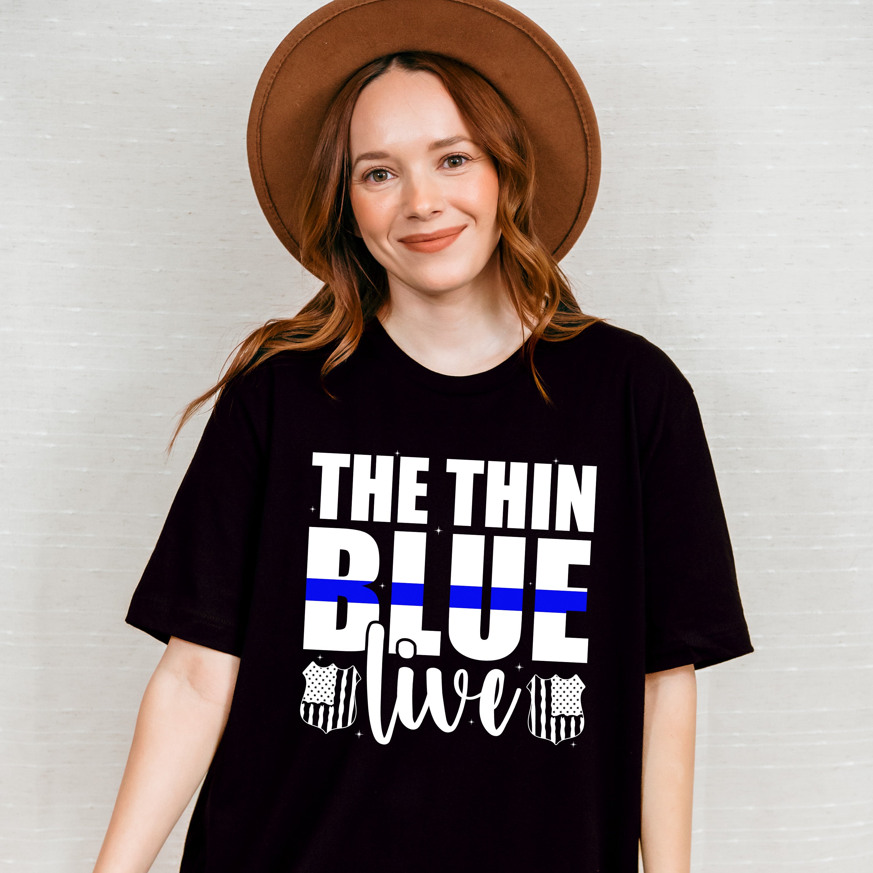 The Thin Blue Live - Police Unisex Crewneck T-Shirt Sweatshirt Hoodie