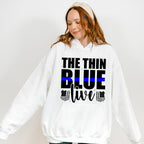 The Thin Blue Live - Police Unisex Crewneck T-Shirt Sweatshirt Hoodie