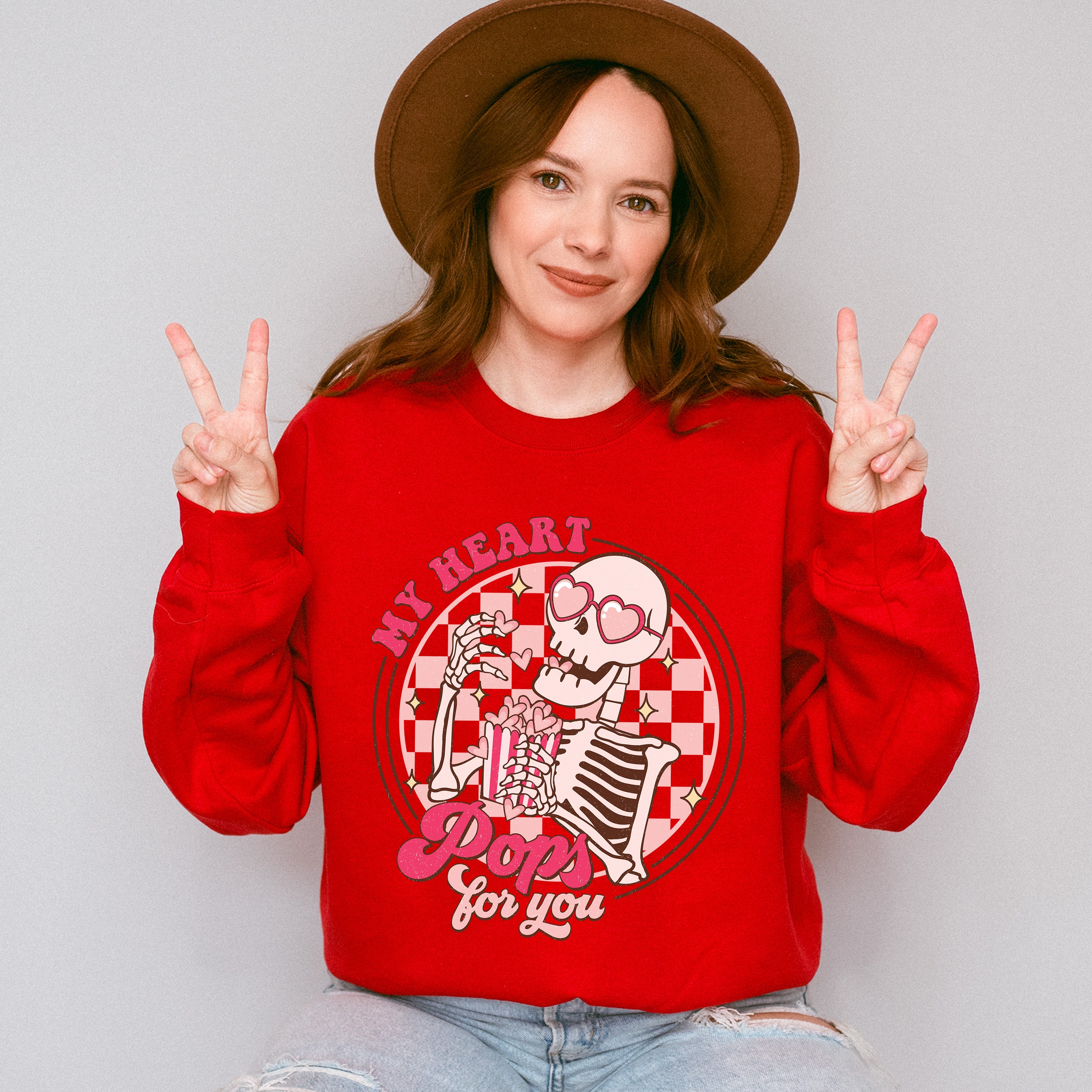 My Heart Pops For You - Valentines Theme Unisex Crewneck T-Shirt Sweatshirt Hoodie