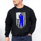 US Flag Police Silhouette - Police Unisex Crewneck T-Shirt Sweatshirt Hoodie