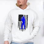 US Flag Police Silhouette - Police Unisex Crewneck T-Shirt Sweatshirt Hoodie