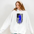 US Flag Police Silhouette - Police Unisex Crewneck T-Shirt Sweatshirt Hoodie