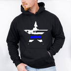 US Flag Star Design - Police Unisex Crewneck T-Shirt Sweatshirt Hoodie