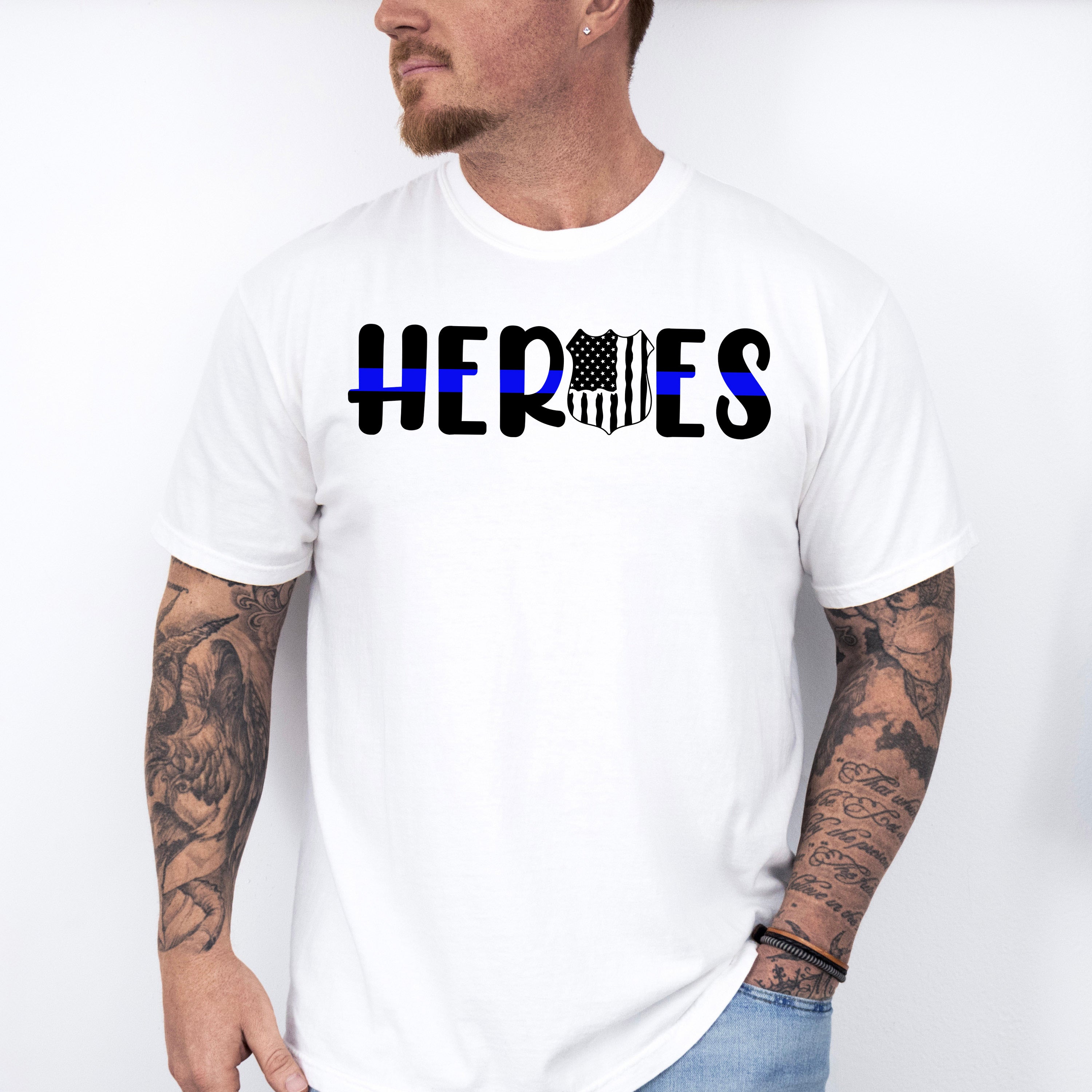 Heroes - Police Unisex Crewneck T-Shirt Sweatshirt Hoodie