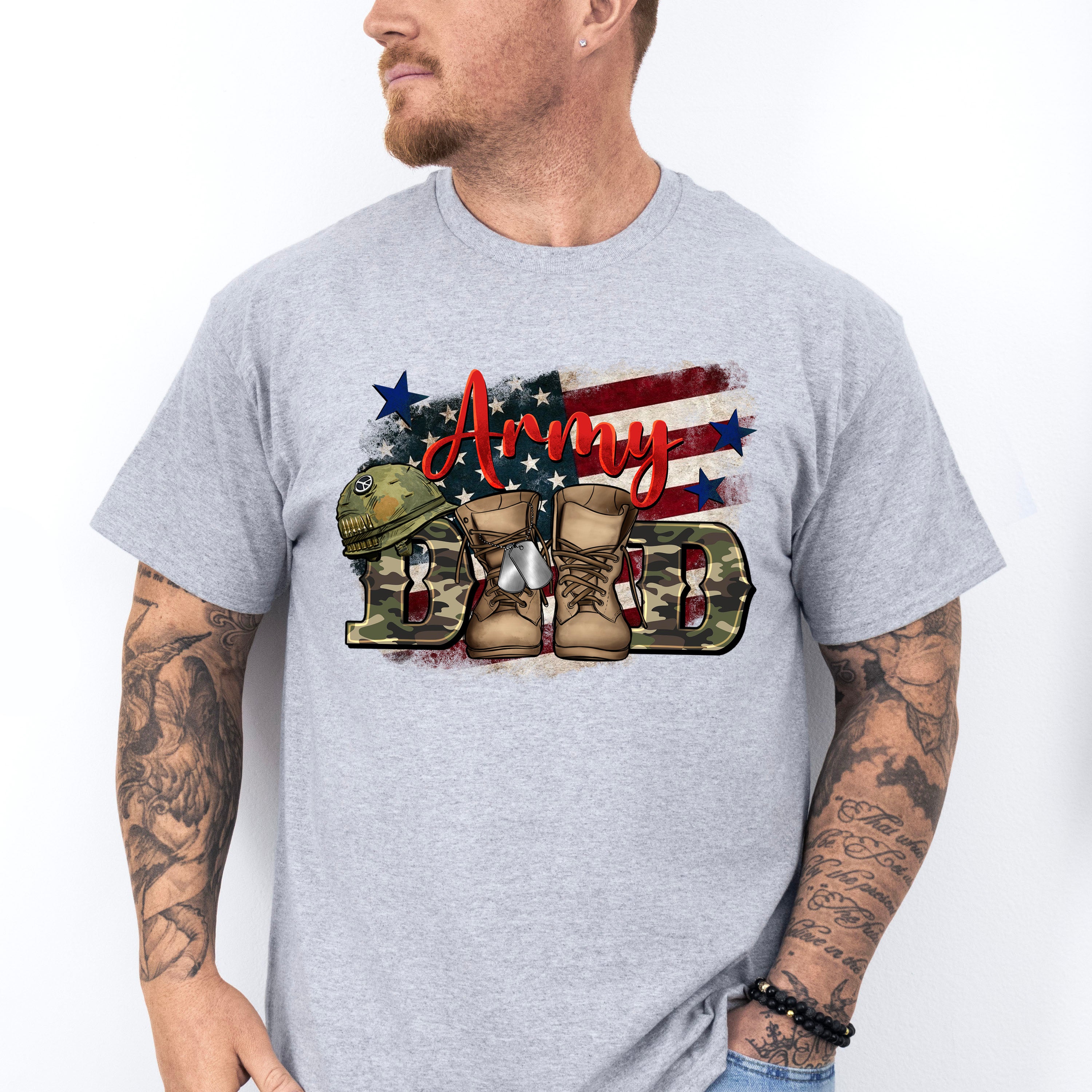Boots Army Dad Design - Military Unisex Crewneck T-Shirt Sweatshirt Hoodie