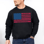 US Flag 2nd Amendment Design - Military Unisex Crewneck T-Shirt Sweatshirt Hoodie