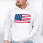 US Flag 2nd Amendment Design - Military Unisex Crewneck T-Shirt Sweatshirt Hoodie