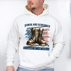 Honor And Remember Because Of The Brave - Military Unisex Crewneck T-Shirt Sweatshirt Hoodie