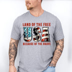 Land Of The Free USA - Military Unisex Crewneck T-Shirt Sweatshirt Hoodie