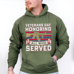 Veterans Day Honoring All Who Served - Military Unisex Crewneck T-Shirt Sweatshirt Hoodie