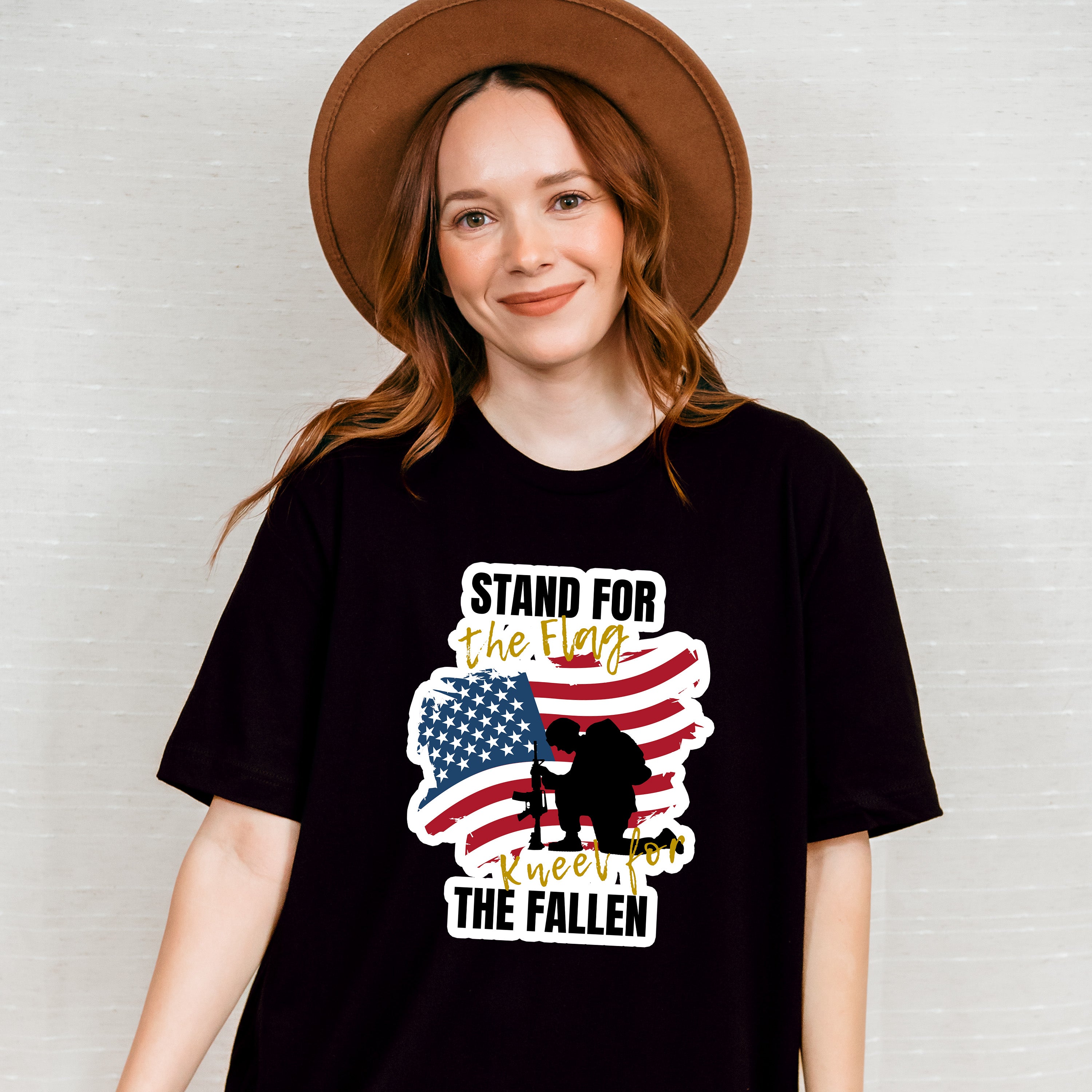Stand For The Flag - Military Unisex Crewneck T-Shirt Sweatshirt Hoodie