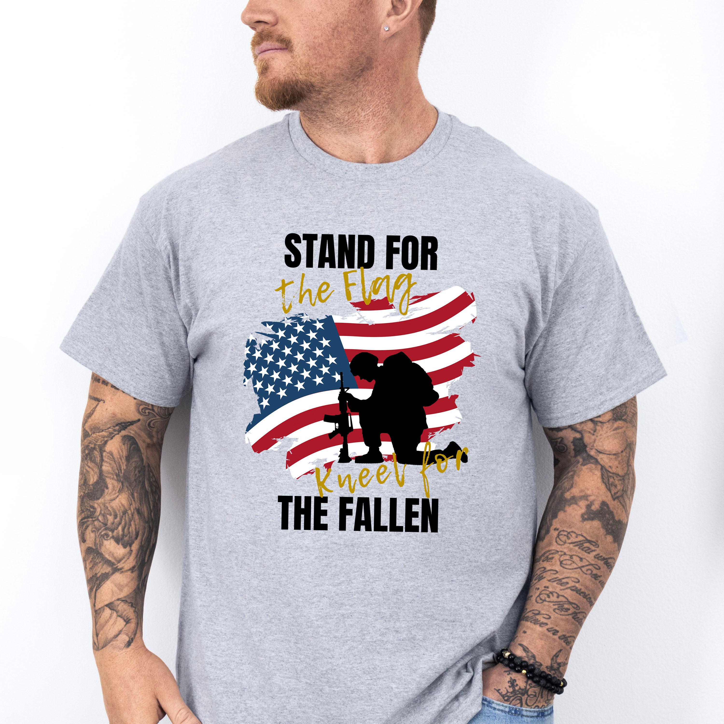 Stand For The Flag - Military Unisex Crewneck T-Shirt Sweatshirt Hoodie
