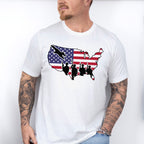 US Map Soldiers Silhouette - Military Unisex Crewneck T-Shirt Sweatshirt Hoodie