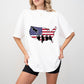 US Map Soldiers Silhouette - Military Unisex Crewneck T-Shirt Sweatshirt Hoodie