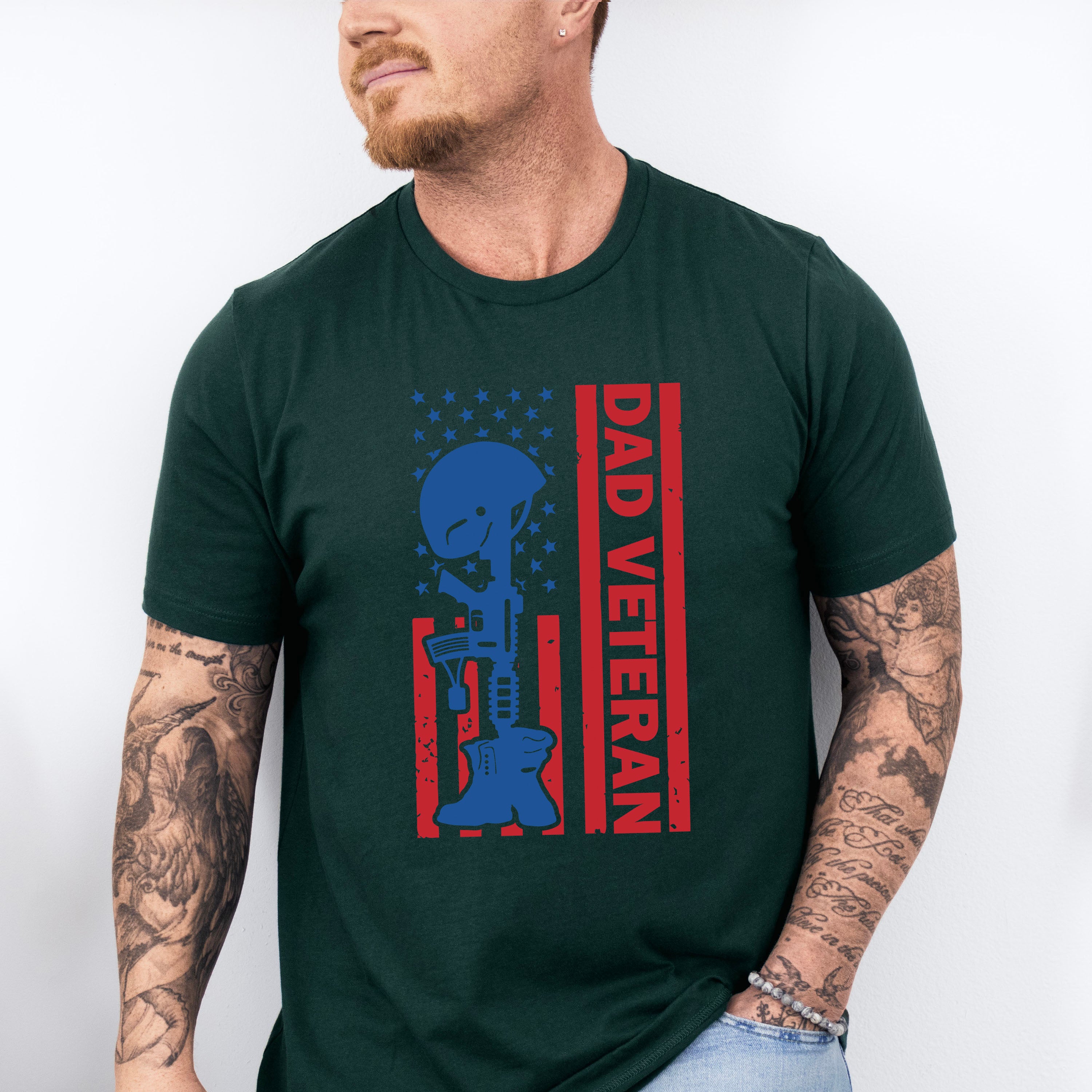 Dad Veteran - Military Unisex Crewneck T-Shirt Sweatshirt Hoodie