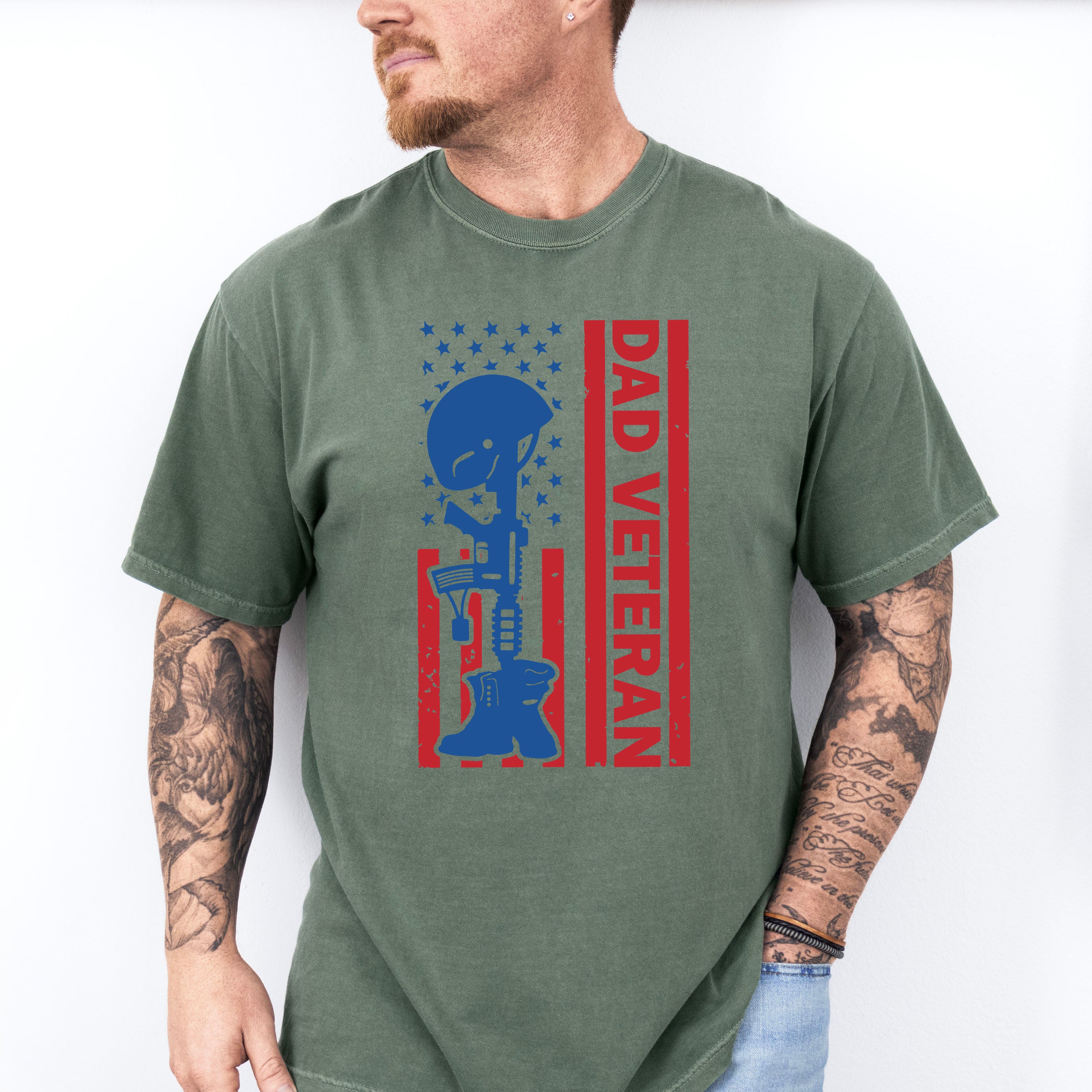 Dad Veteran - Military Unisex Crewneck T-Shirt Sweatshirt Hoodie