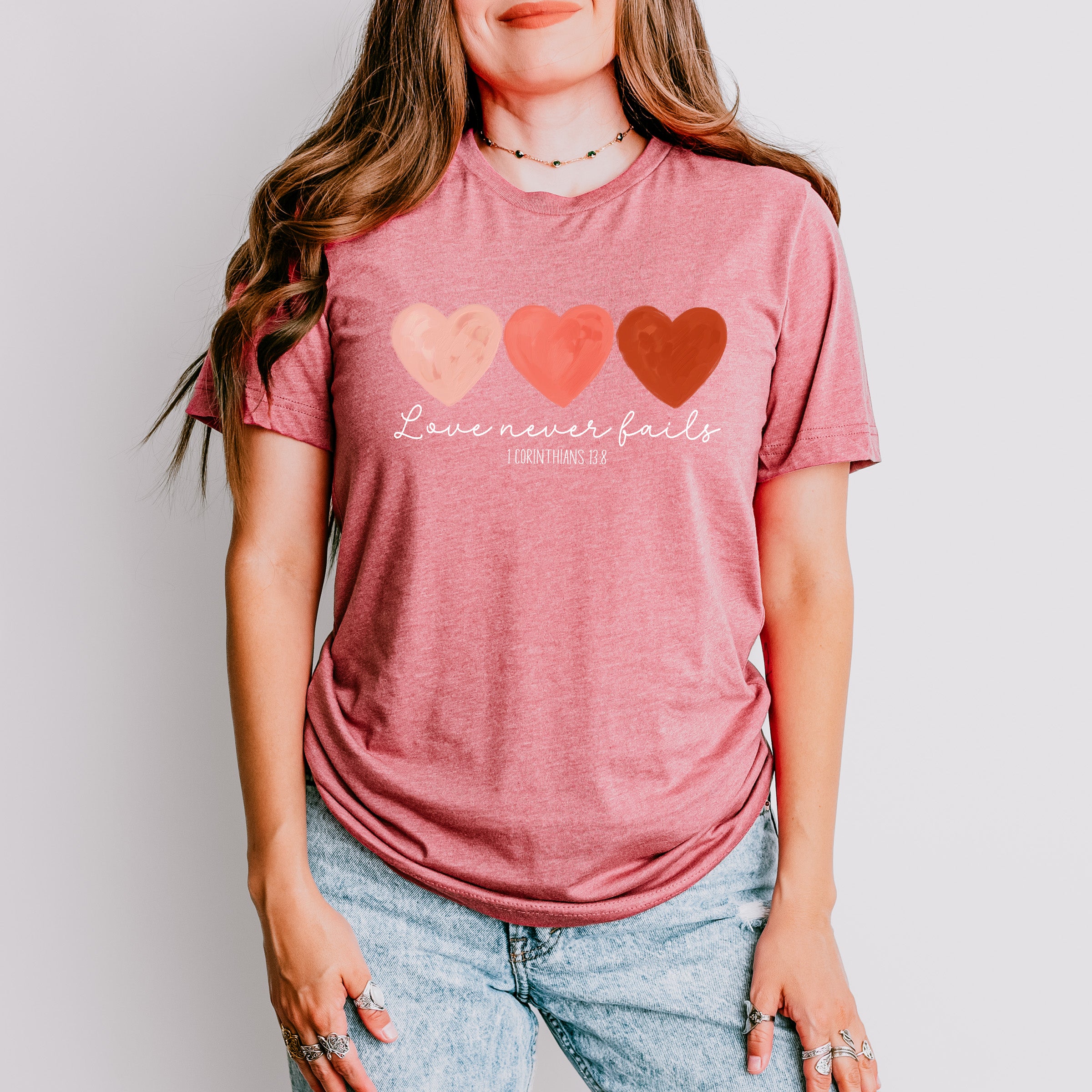 Love Never Fails - Valentines Theme Unisex Crewneck T-Shirt Sweatshirt Hoodie