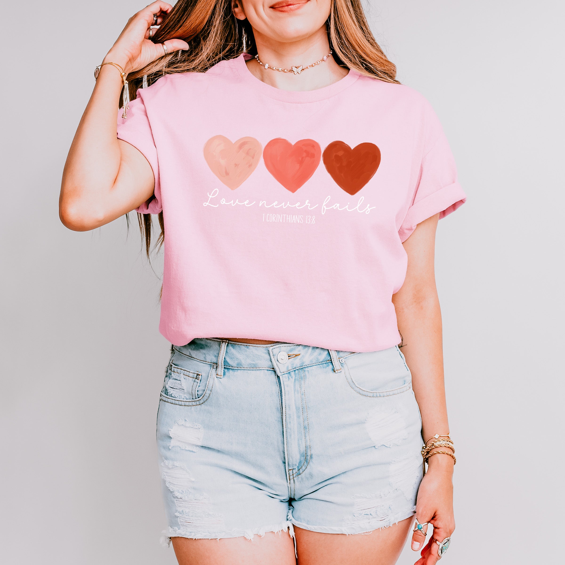 Love Never Fails - Valentines Theme Unisex Crewneck T-Shirt Sweatshirt Hoodie