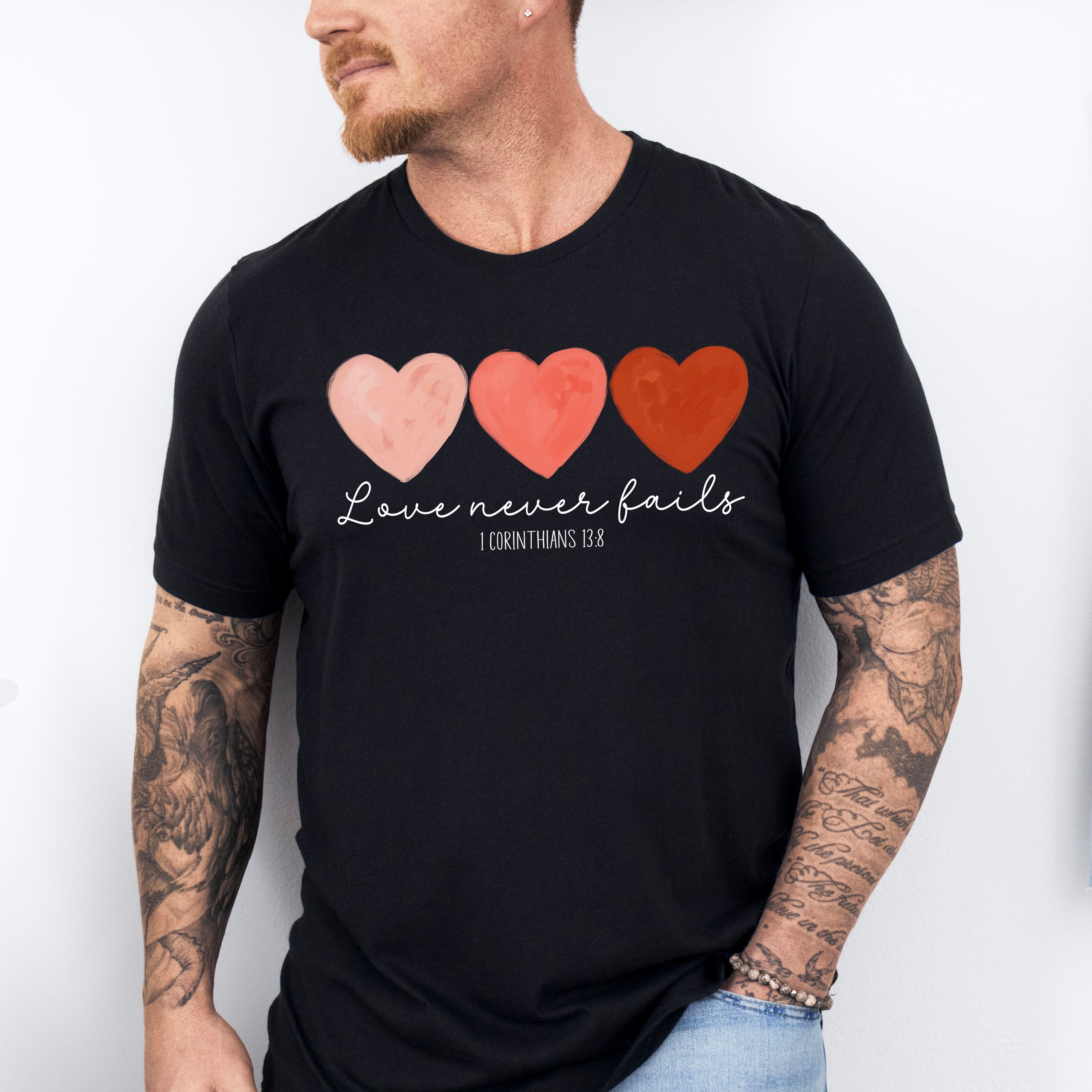 Love Never Fails - Valentines Theme Unisex Crewneck T-Shirt Sweatshirt Hoodie