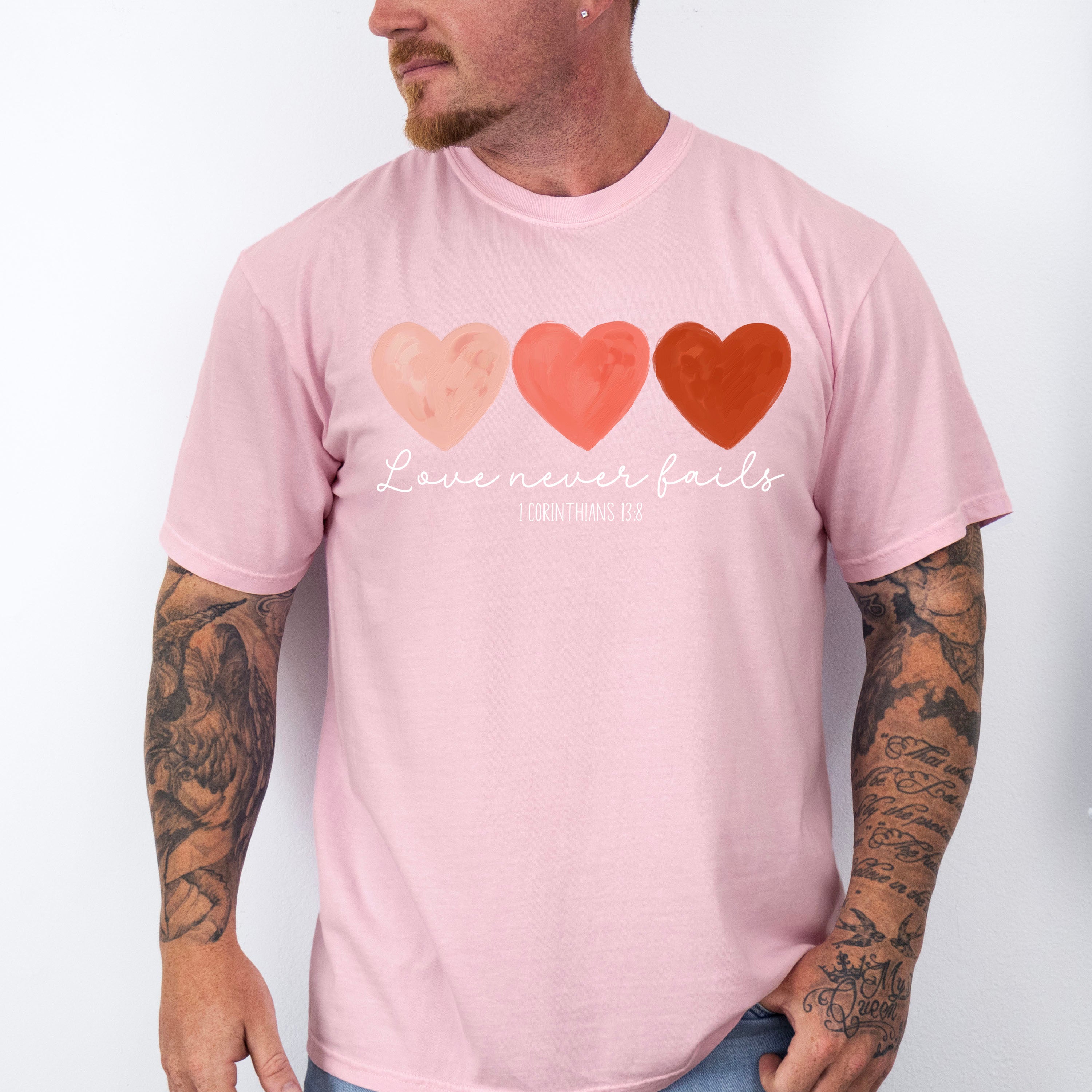 Love Never Fails - Valentines Theme Unisex Crewneck T-Shirt Sweatshirt Hoodie