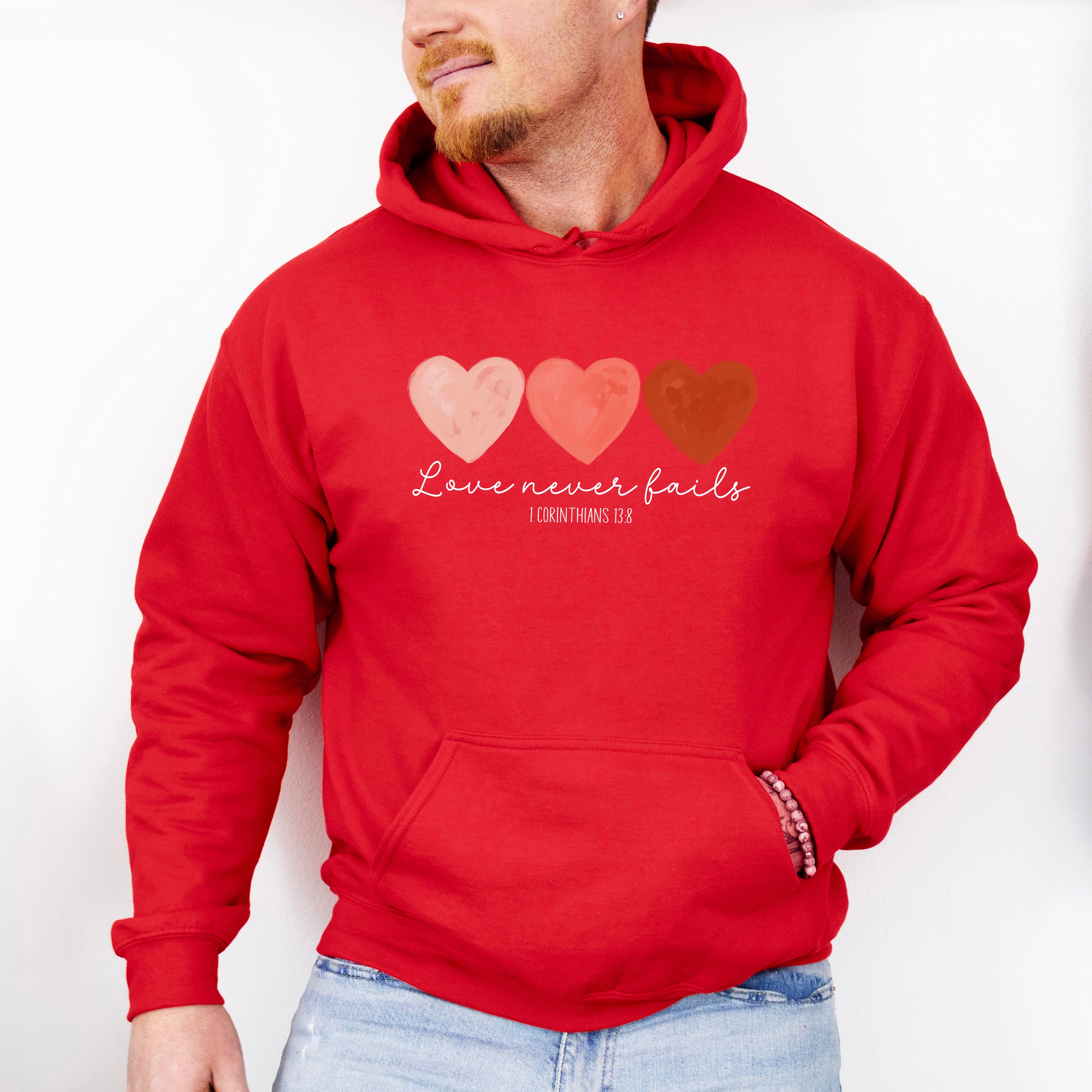 Love Never Fails - Valentines Theme Unisex Crewneck T-Shirt Sweatshirt Hoodie