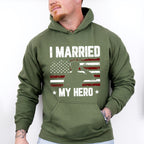 I Married My Hero - Military Unisex Crewneck T-Shirt Sweatshirt Hoodie