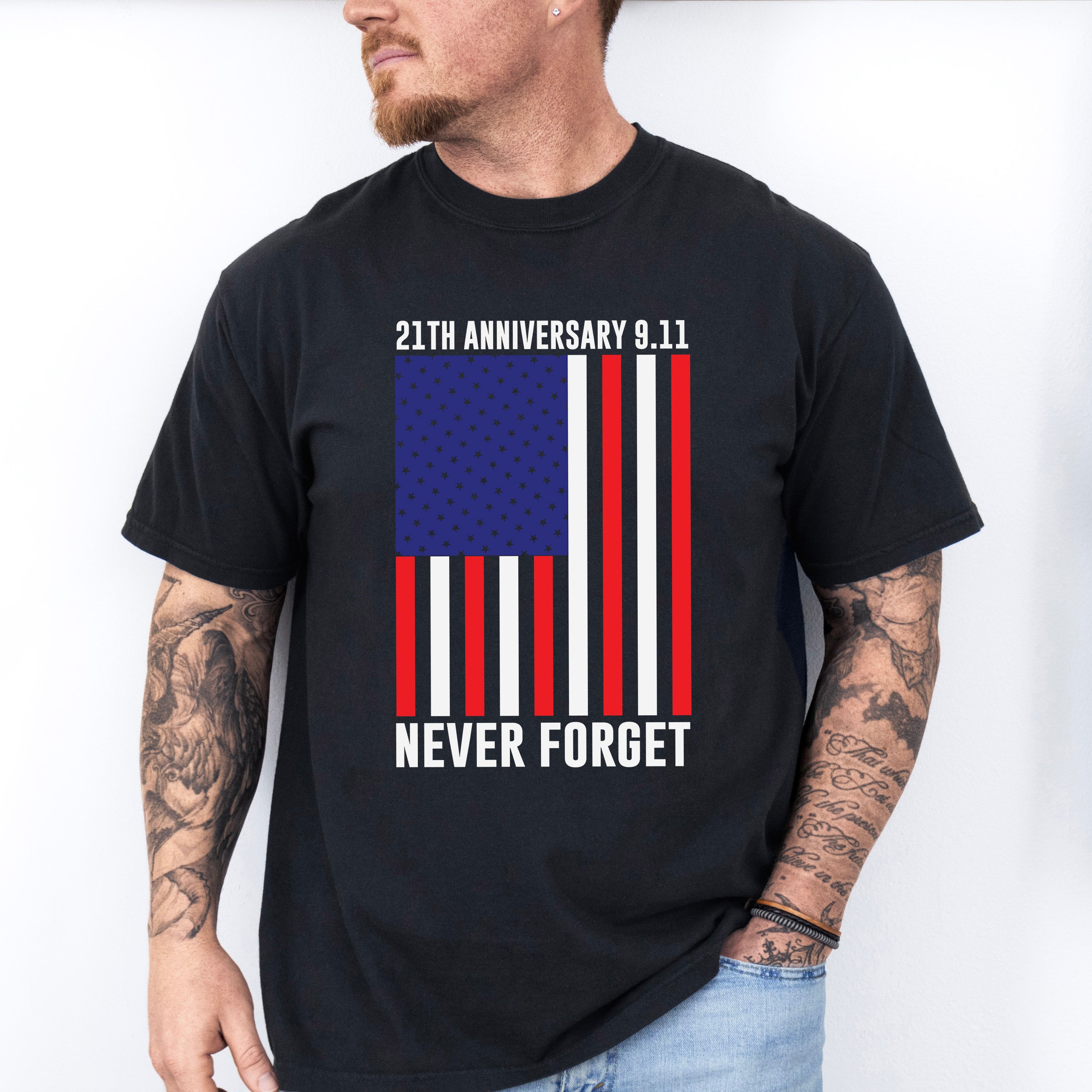 21th Anniversary 9.11 Never Forget - Military Unisex Crewneck T-Shirt Sweatshirt Hoodie
