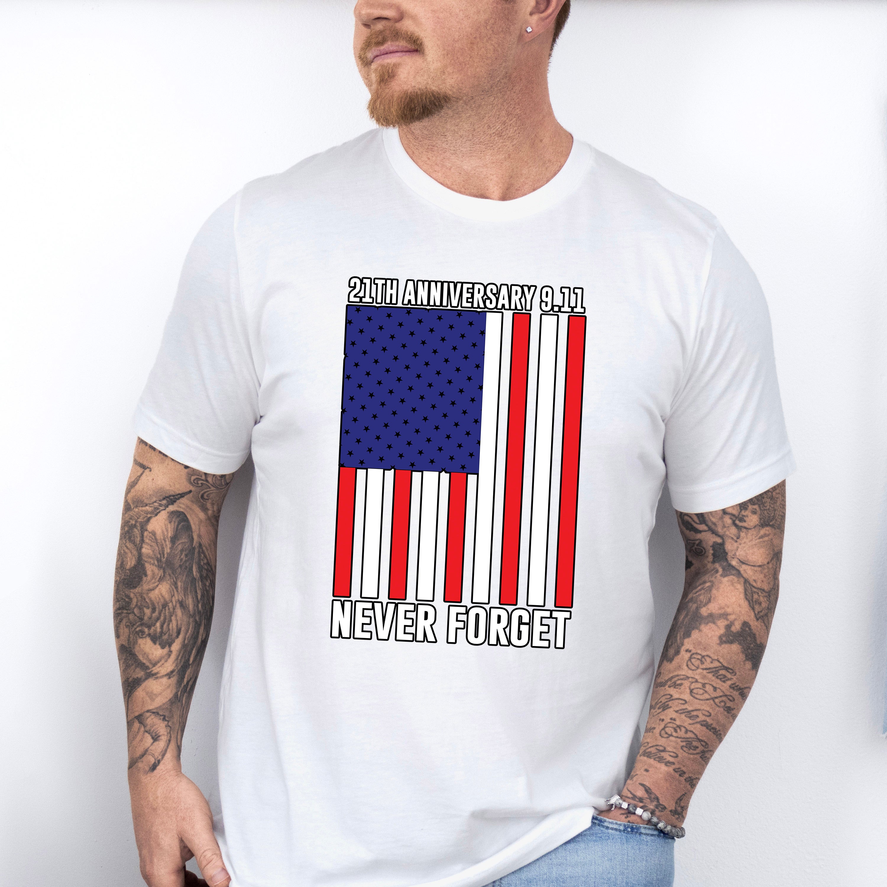 21th Anniversary 9.11 Never Forget - Military Unisex Crewneck T-Shirt Sweatshirt Hoodie