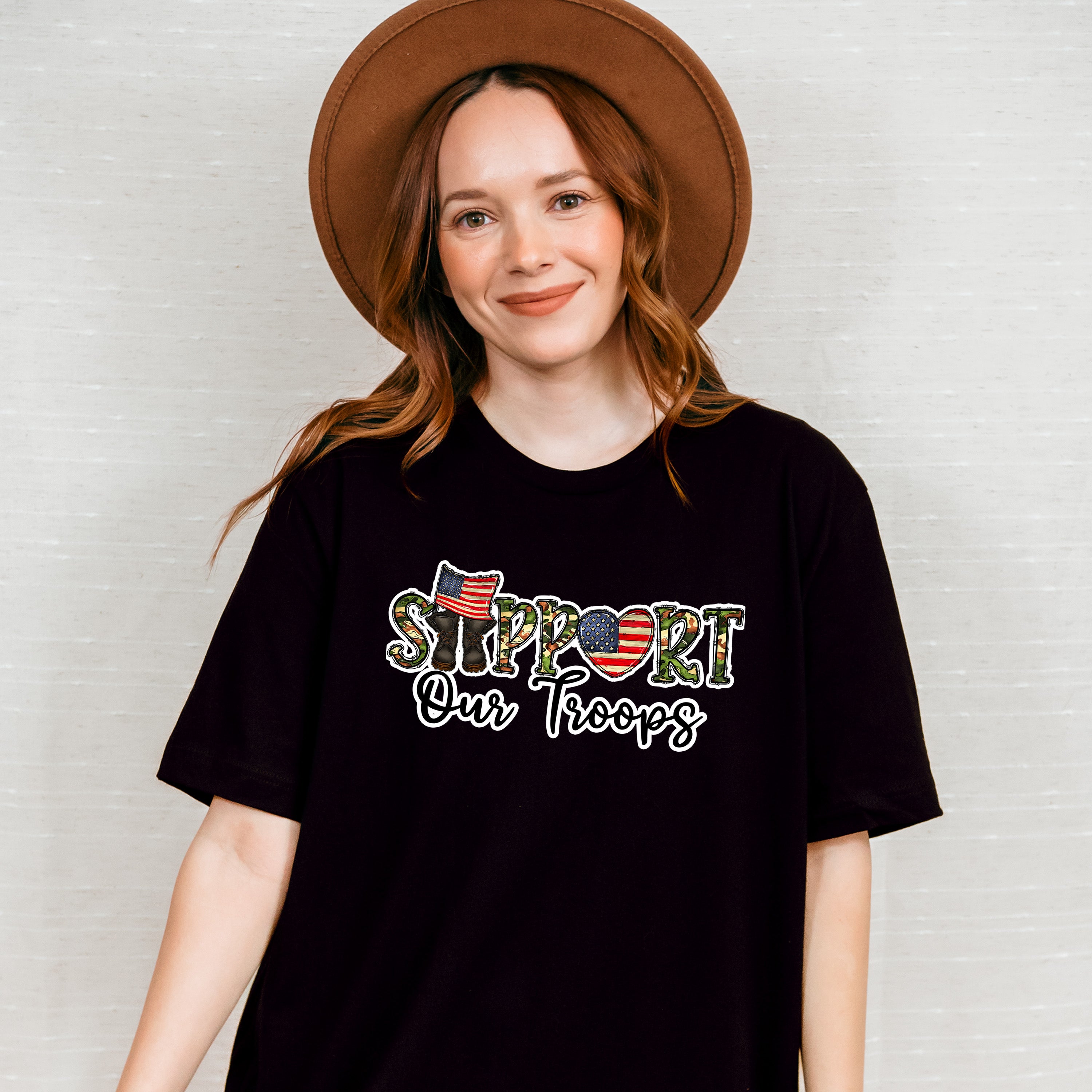 Support Our Troops - Military Unisex Crewneck T-Shirt Sweatshirt Hoodie