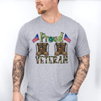 Proud Veteran Design - Military Unisex Crewneck T-Shirt Sweatshirt Hoodie