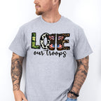 Love Our Troops - Military Unisex Crewneck T-Shirt Sweatshirt Hoodie