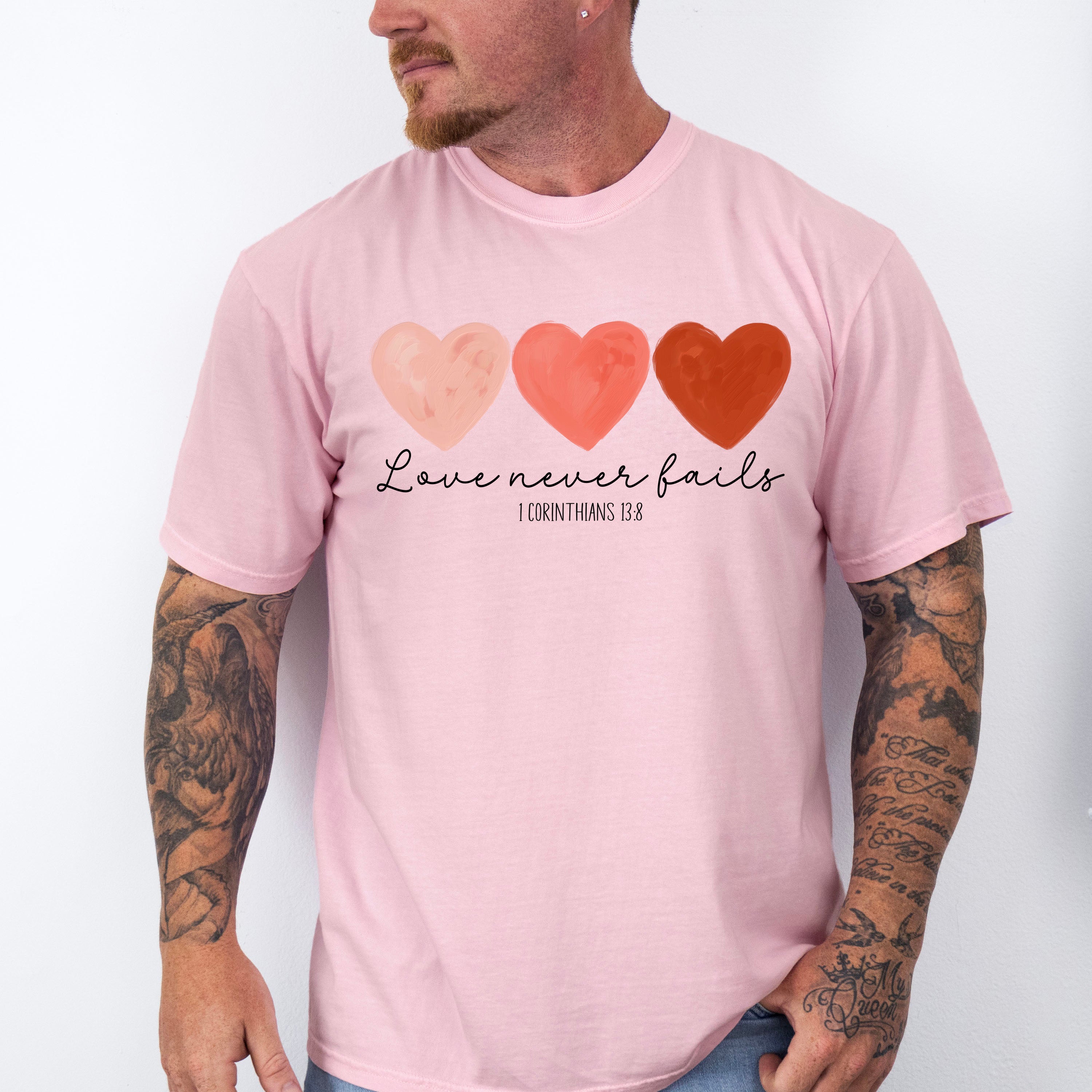 Love Never Fails - Valentines Theme Unisex Crewneck T-Shirt Sweatshirt Hoodie