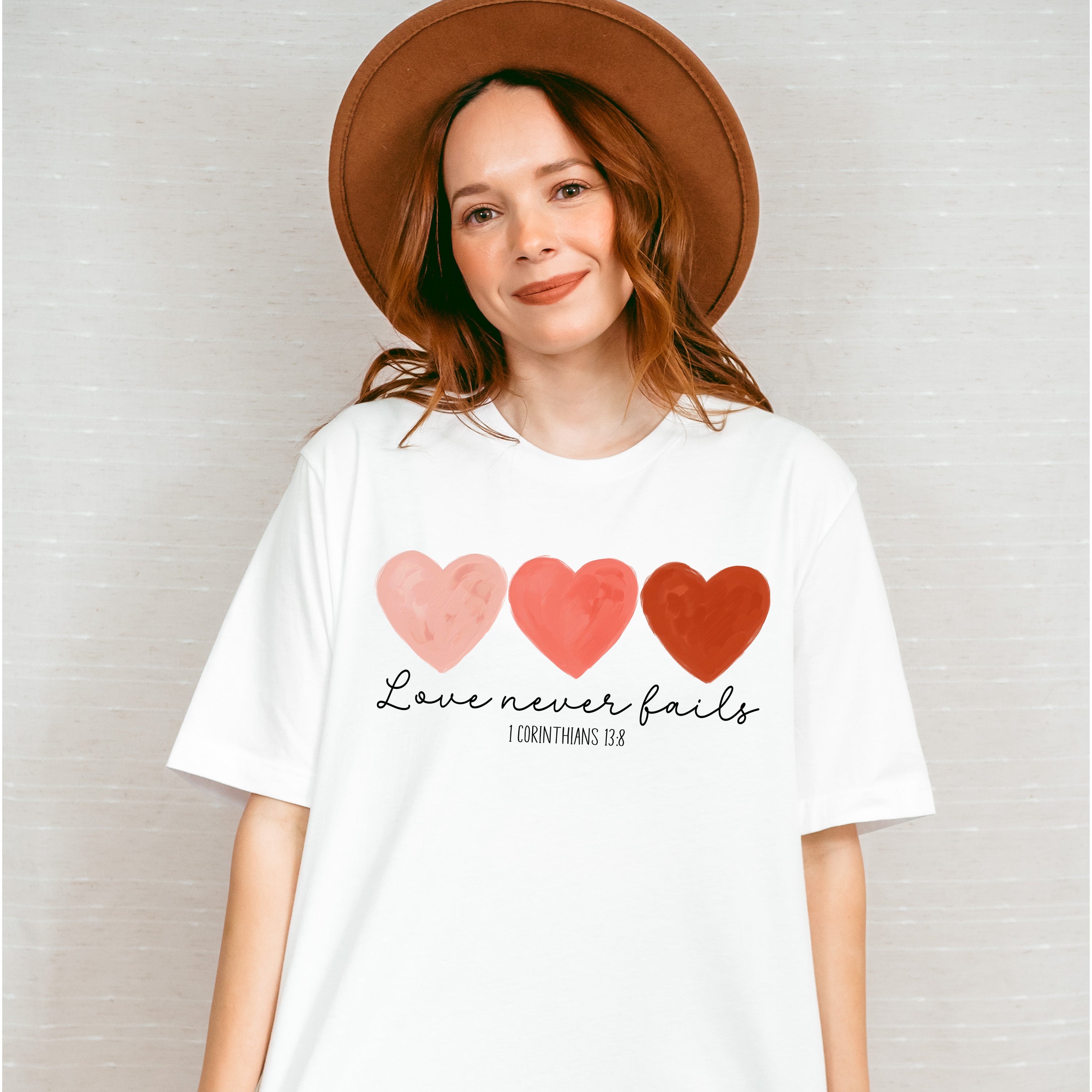 Love Never Fails - Valentines Theme Unisex Crewneck T-Shirt Sweatshirt Hoodie