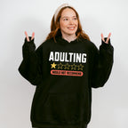 Adulting One Star Would Not Recommend - Funny Unisex Crewneck T-Shirt Sweatshirt Hoodie