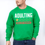 Adulting One Star Would Not Recommend - Funny Unisex Crewneck T-Shirt Sweatshirt Hoodie