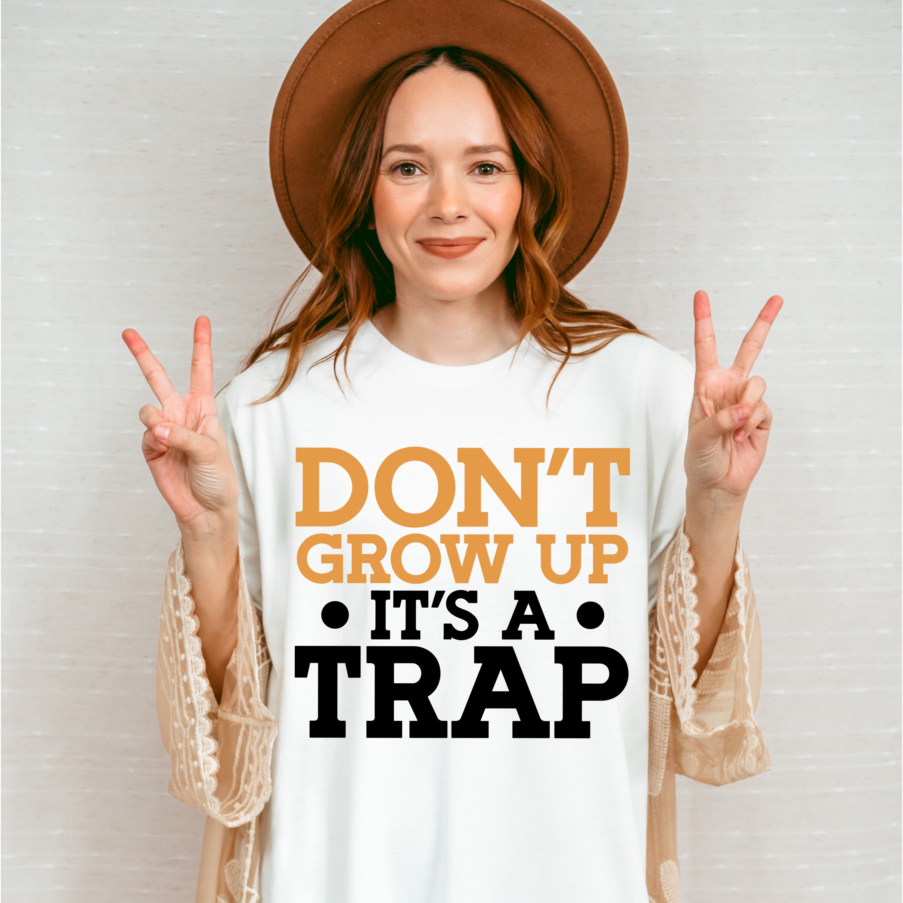 Don't Grow Up It's A Trap - Funny Unisex Crewneck T-Shirt Sweatshirt Hoodie