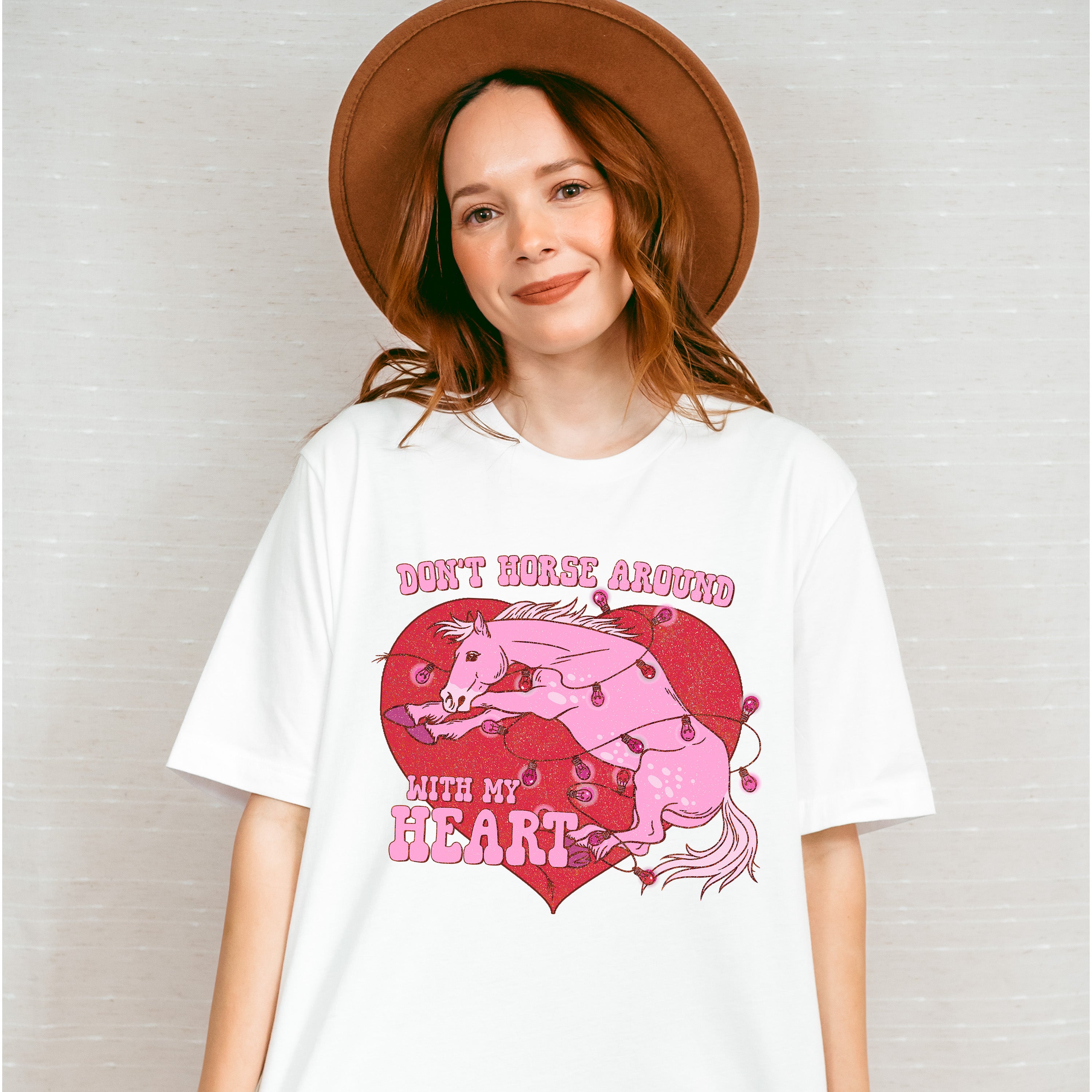 Don't Horse Around With My Heart - Valentines Theme Unisex Crewneck T-Shirt Sweatshirt Hoodie