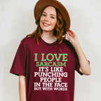 Punching People In The Face But With Words - Funny Unisex Crewneck T-Shirt Sweatshirt Hoodie