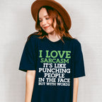 Punching People In The Face But With Words - Funny Unisex Crewneck T-Shirt Sweatshirt Hoodie
