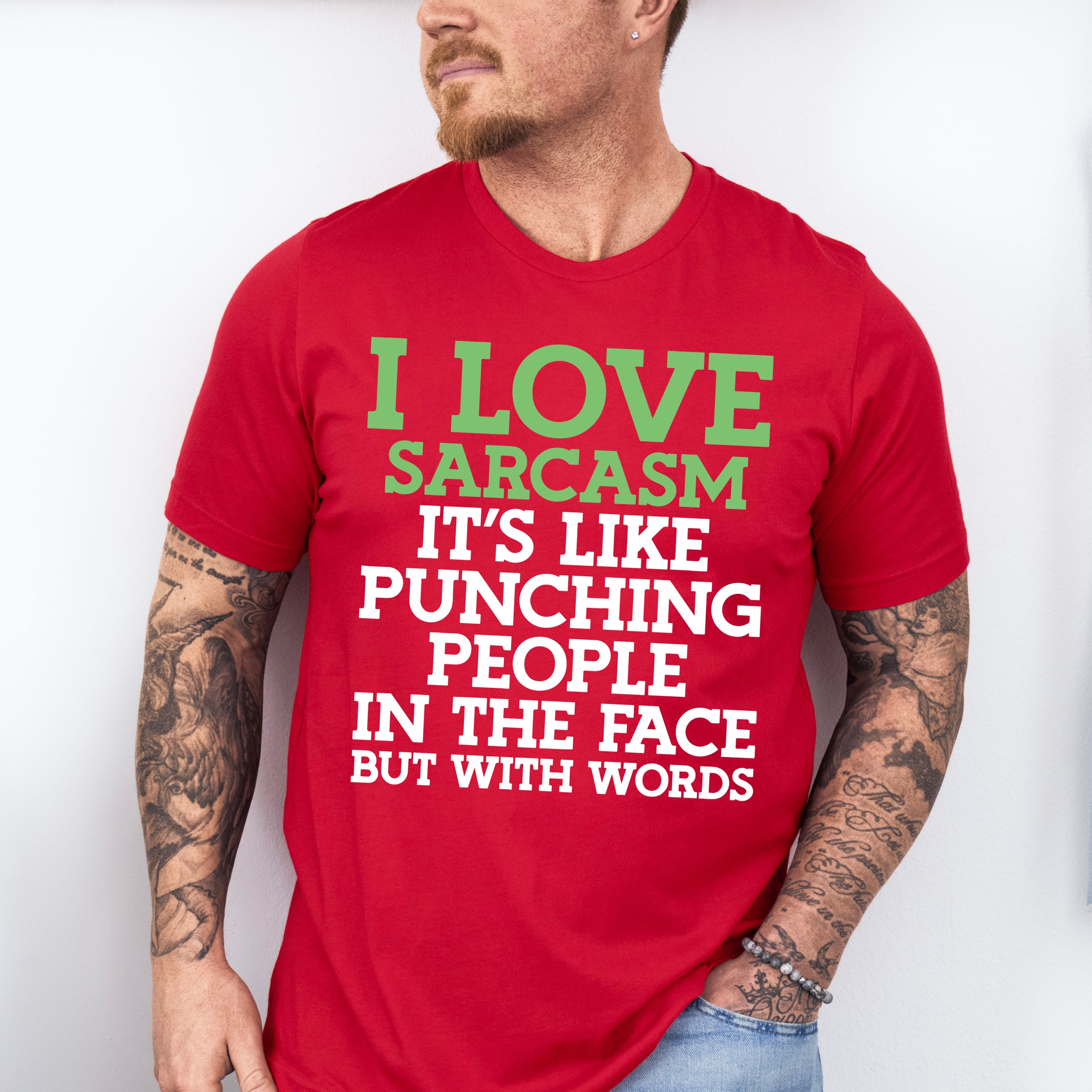 Punching People In The Face But With Words - Funny Unisex Crewneck T-Shirt Sweatshirt Hoodie