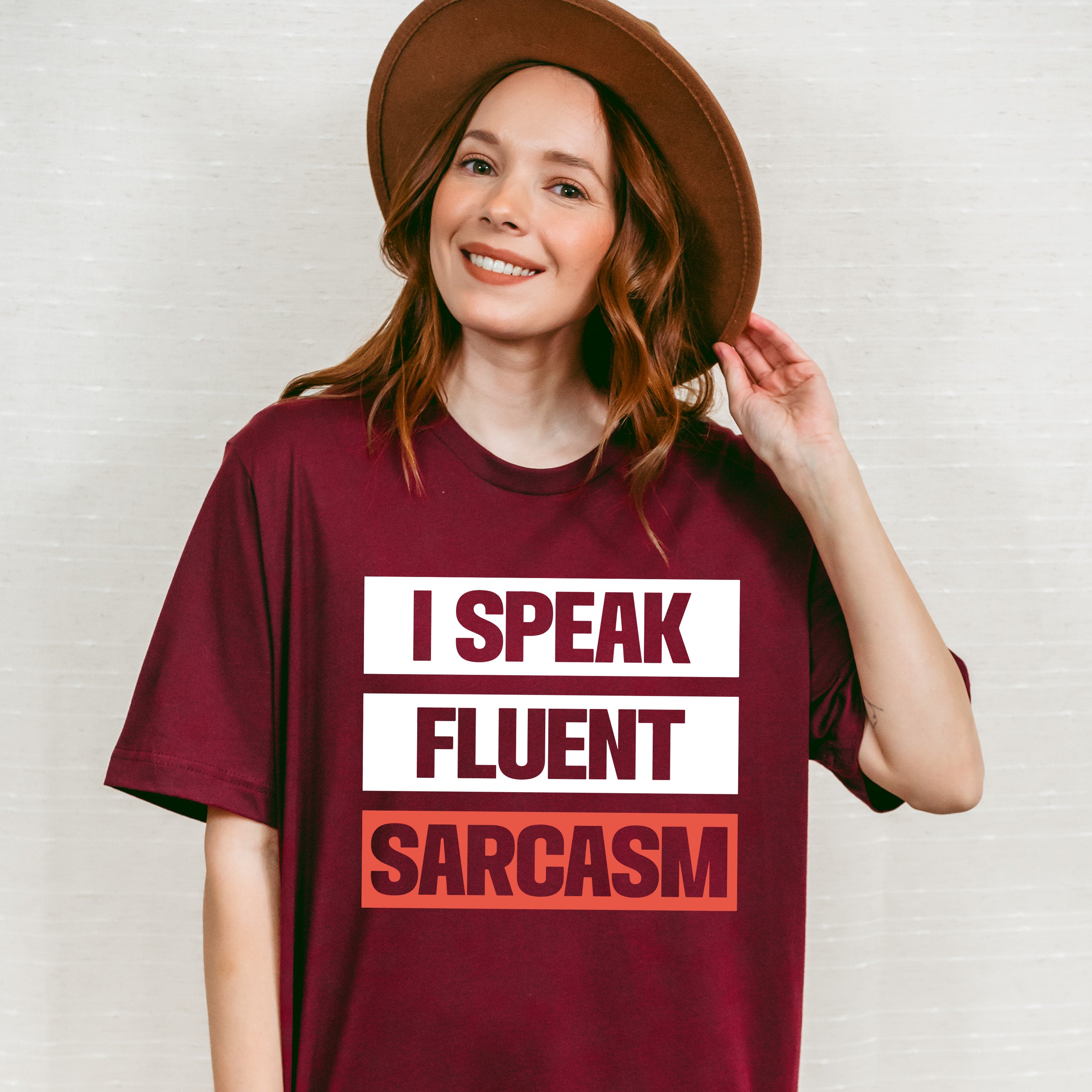 I Speak Fluent Sarcasm - Funny Unisex Crewneck T-Shirt Sweatshirt Hoodie